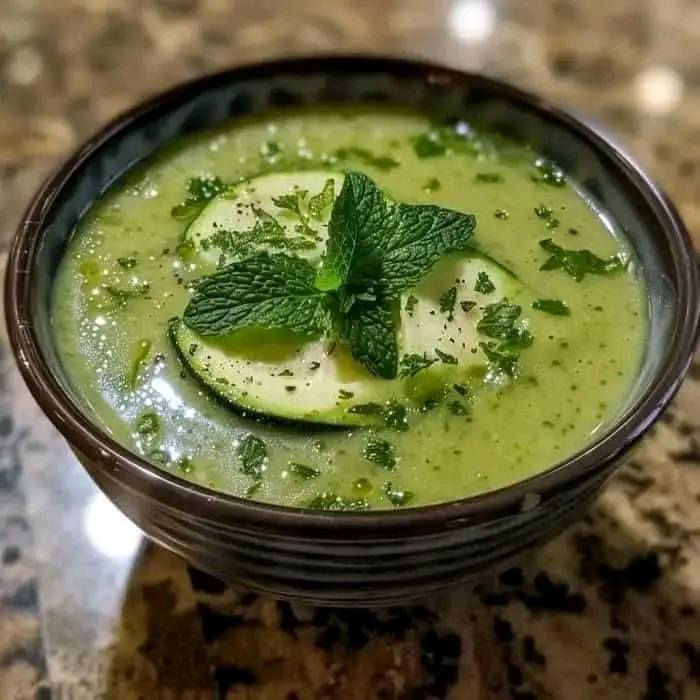 🥣 Velouté de Courgettes au Menthe 🌿