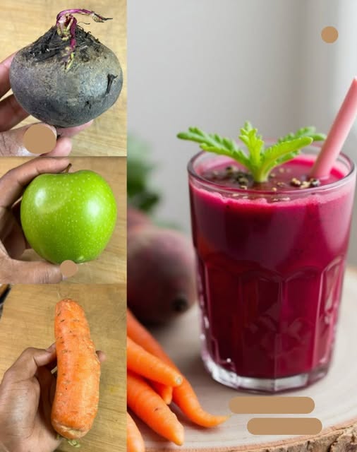 Jus Détox à la Betterave : Énergie, Santé et Vitalité ! 🍏🥕💜